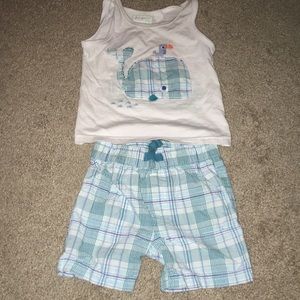 Whale infant summer short set
